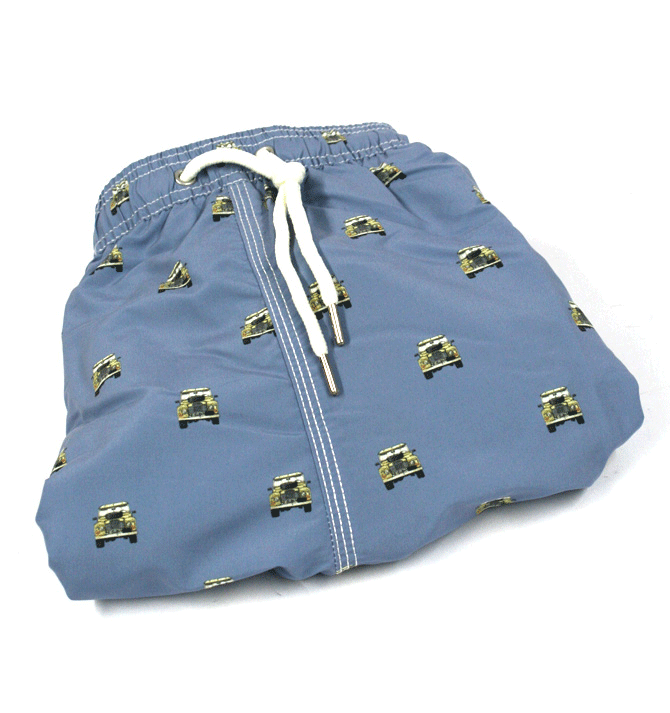 Bañador para los aficionados al coche Mehari de color azul - Solohombre