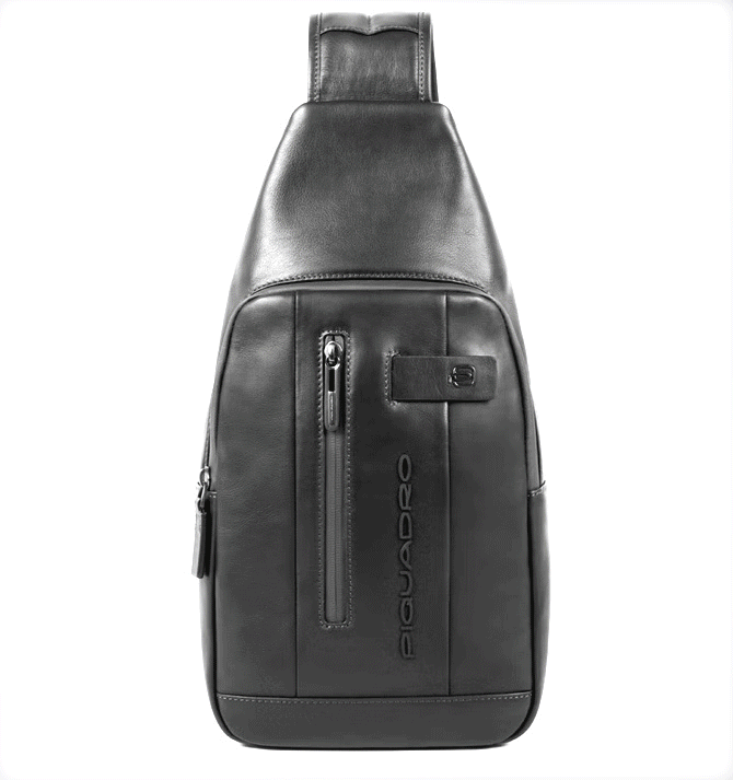 Bandolera cruzada en piel marca Piquadro - Solohombre