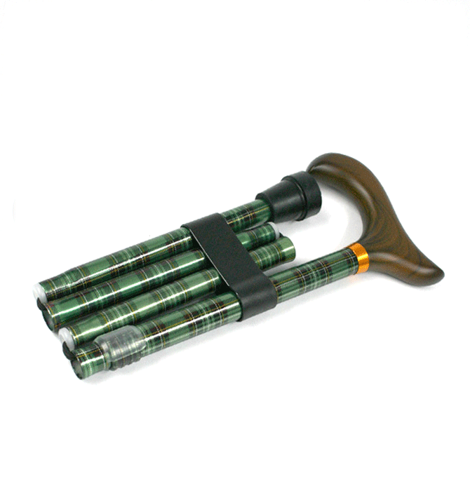 Bastón plegable de aluminio con dibujo de cuadros - Solohombre