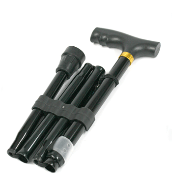 Bastón plegable de aluminio color negro - Solohombre