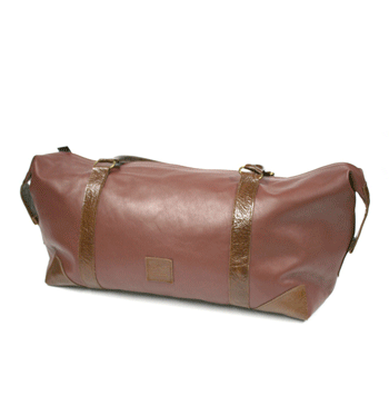 Bolsa de fin de semana en piel color berenjena para tus viajes cortos - Solohombre