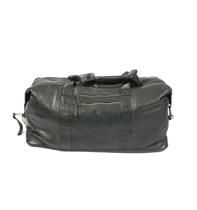 Bolsa viaje de piel envejecida color negro - Solohombre