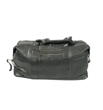 Bolsa viaje de piel envejecida color negro - Solohombre