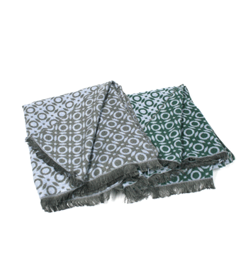 Bufanda foular muy agradable al tacto con dibujo de círculos - Solohombre