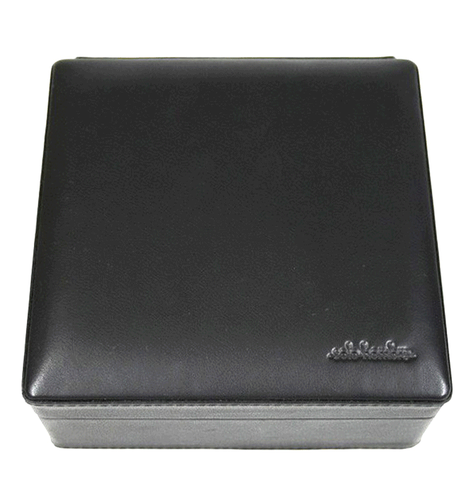 Caja para guardar gemelos de piel marca Solohombre