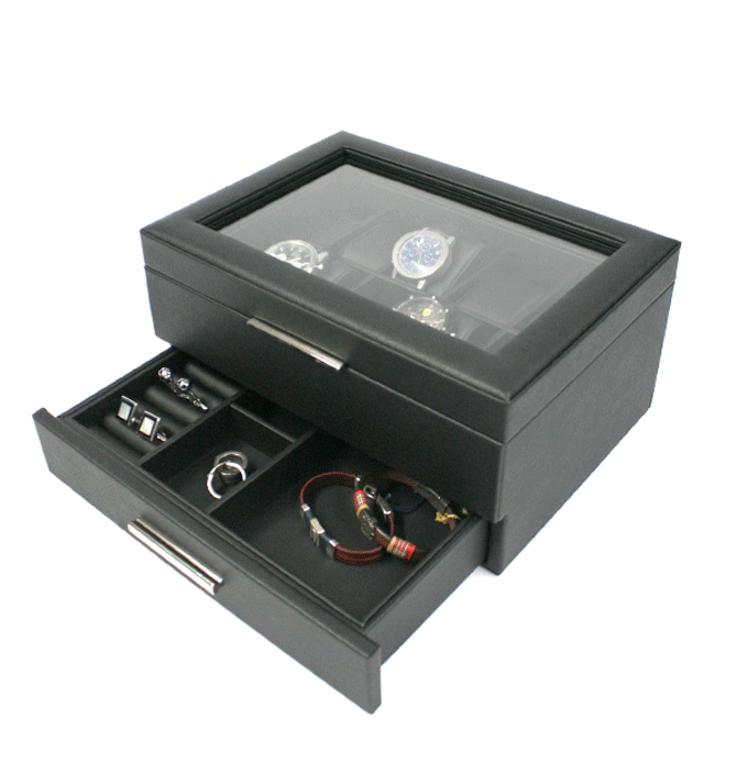 Caja relojero y joyero para tus relojes pulseras anillos y gemelos - Solohombre