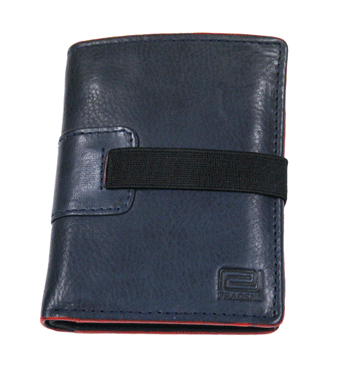 Cartera billetera tarjetero y monedero de piel con cierre de goma - Solohombre