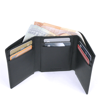 Cartera de piel vacuno con billetera y tarjetero desplegable marca el Potro para una organización ¡perfecta!