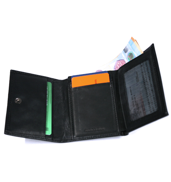 Cartera billetero tarjetero con cierre de clic