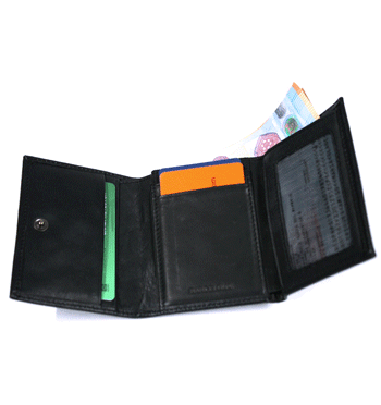 Cartera billetero tarjetero con cierre de clic