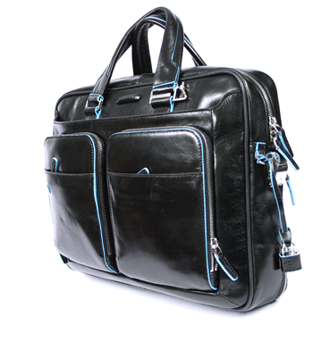 Cartera en piel para hombre porta documentos Negra y Marrón