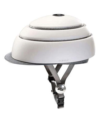 Casco plegable para bicicleta en negro o blanco marca Closca