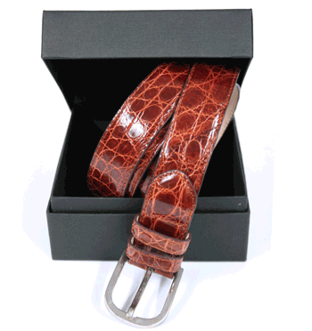 Cinturón genuina piel cocodrilo Regalo exclusivo