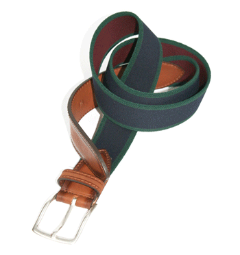 Cinturón sport de algodón con detalles de piel marca Solohombre