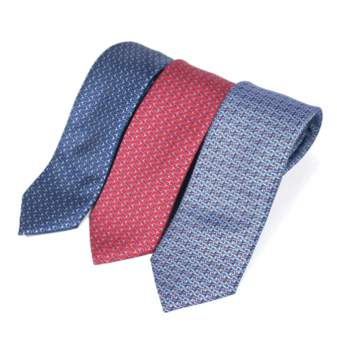 Corbata con dibujo pequeño de estribos - Solohombre