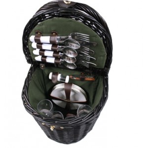 Cesta Pic-nic para 4 personas de mimbre ¡Disfruta! un día en el campo