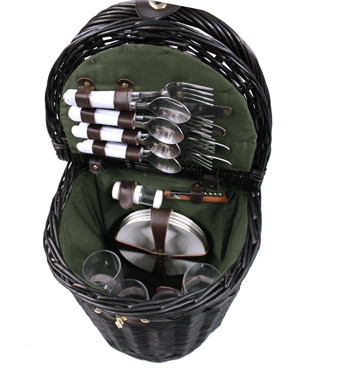 Cesta Pic-nic para 4 personas de mimbre ¡Disfruta! un día en el campo - comprar online precio 130€ euros