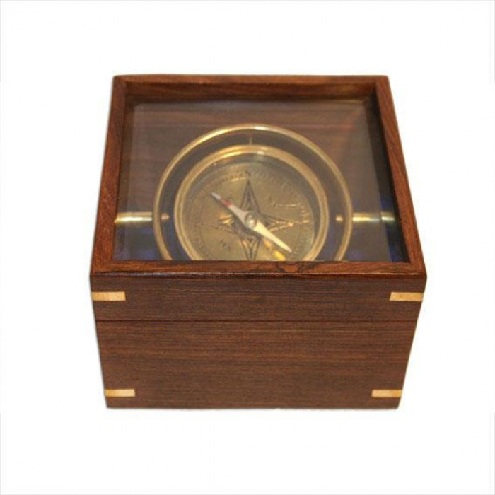 Brújula basculante en caja de madera comprar online