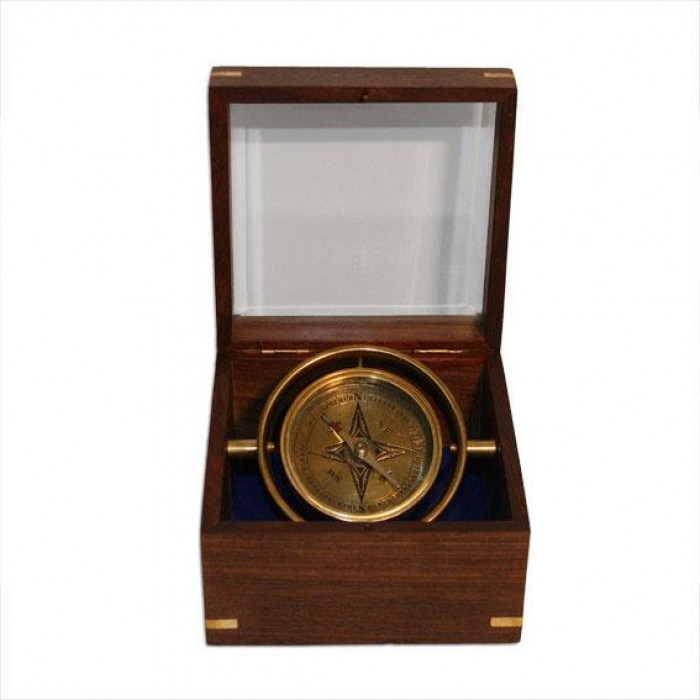 Brújula basculante en caja de madera comprar online