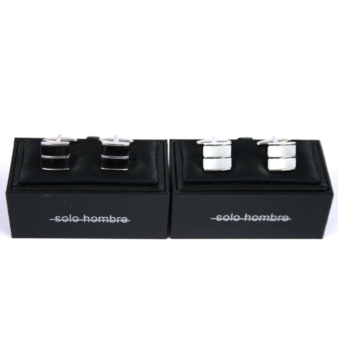 Gemelos de camisa con piedras semi preciosas