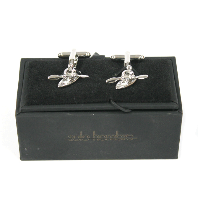 Gemelos de camisa para los aficionados al deporte del Kayak - Solohombre