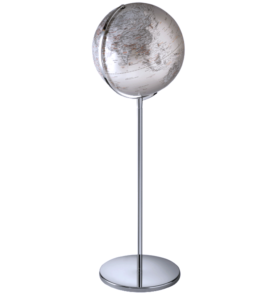 Globo terráqueo de pie con luz espectacular