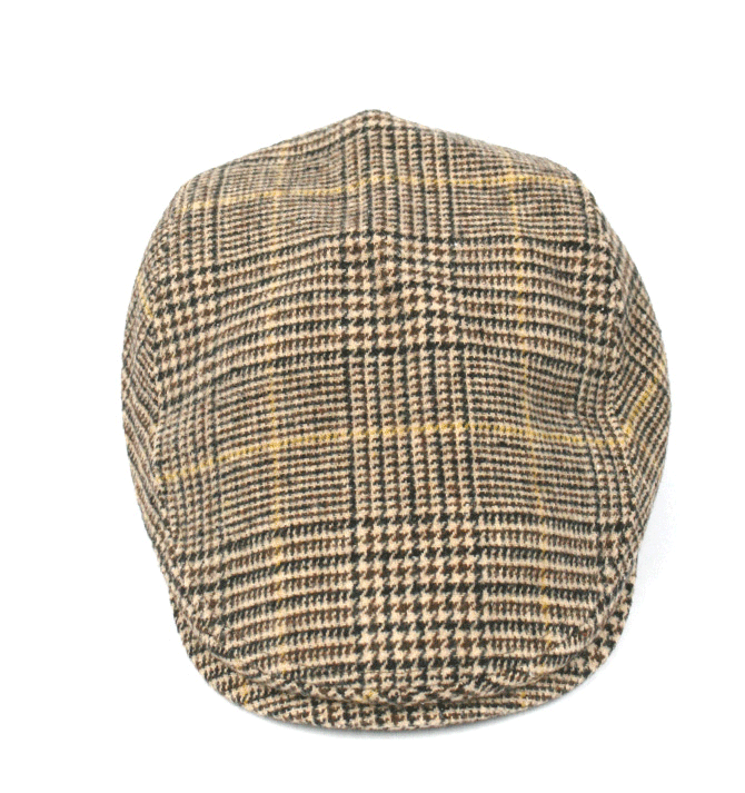 Gorra plana de cuadros para el otoño e invierno - Solohombre