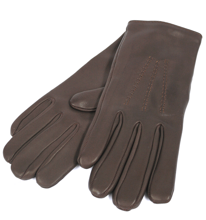 Guantes de piel y forro de lana fina y cachemire