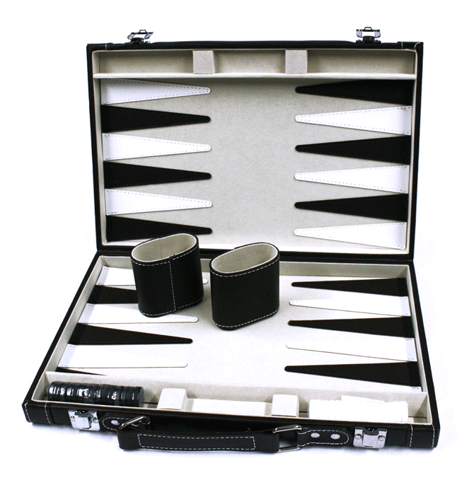 Juego del backgammon en símil piel - Solohombre