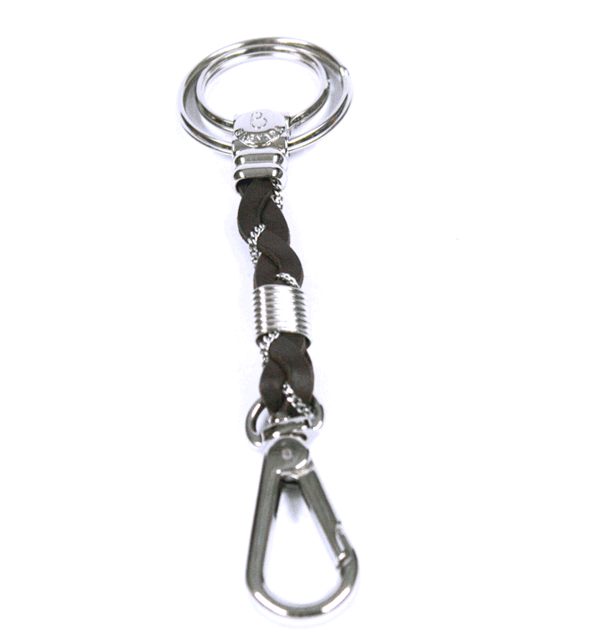 Llavero de cuero largo para enganchar la trebilla del pantalón
