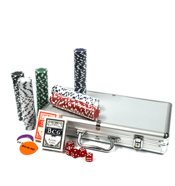 Maletín con todo lo necesario para jugar al poker o juegos de cartas - Solohombre