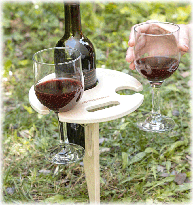 Mesita plegable para disfrutar de tu bebida en la playa o en el campo - Solohombre