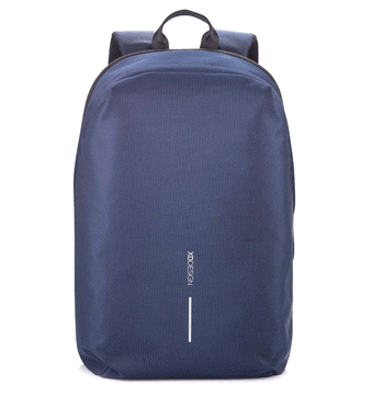 Mochila de trabajo y viaje antirrobo con entrada de USB color azul - Solohombre