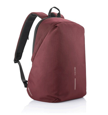 Mochila de trabajo y viaje antirrobo con entrada de USB color rojo - Solohombre