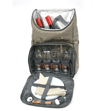 Mochila Pic-nic para 4 personas para disfrutar de un día al aire libre - Solohombre