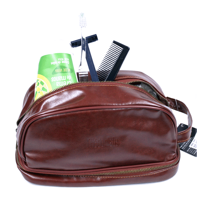 Neceser bolsa de aseo con bolsillo en la base