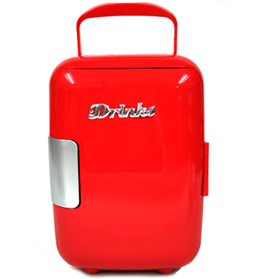 Nevera mini color rojo para casa o coche