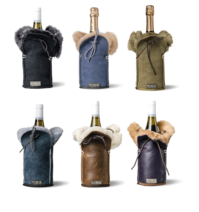 ¡Original! Enfriador de vino, champañ o cava en piel - Solohombre