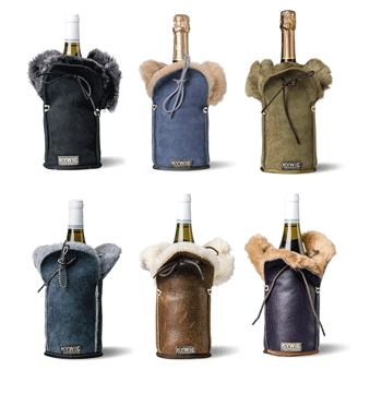 ¡Original! Enfriador de vino, champañ o cava en piel - Solohombre