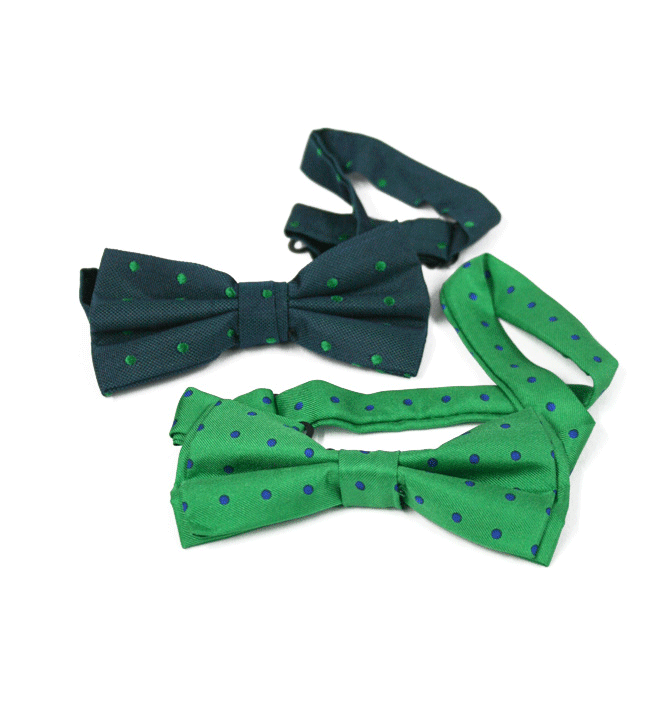 Pajarita de seda natural con dibujo de motas - Solohombre