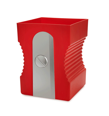 Papelera divertida con forma de sacapuntas para tu despacho o casa