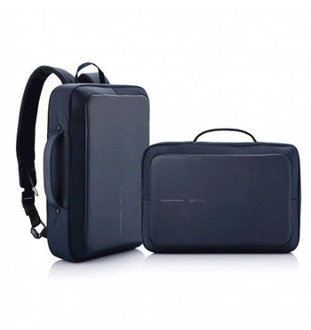 Porta documentos convertible en mochila color azul - Solohombre