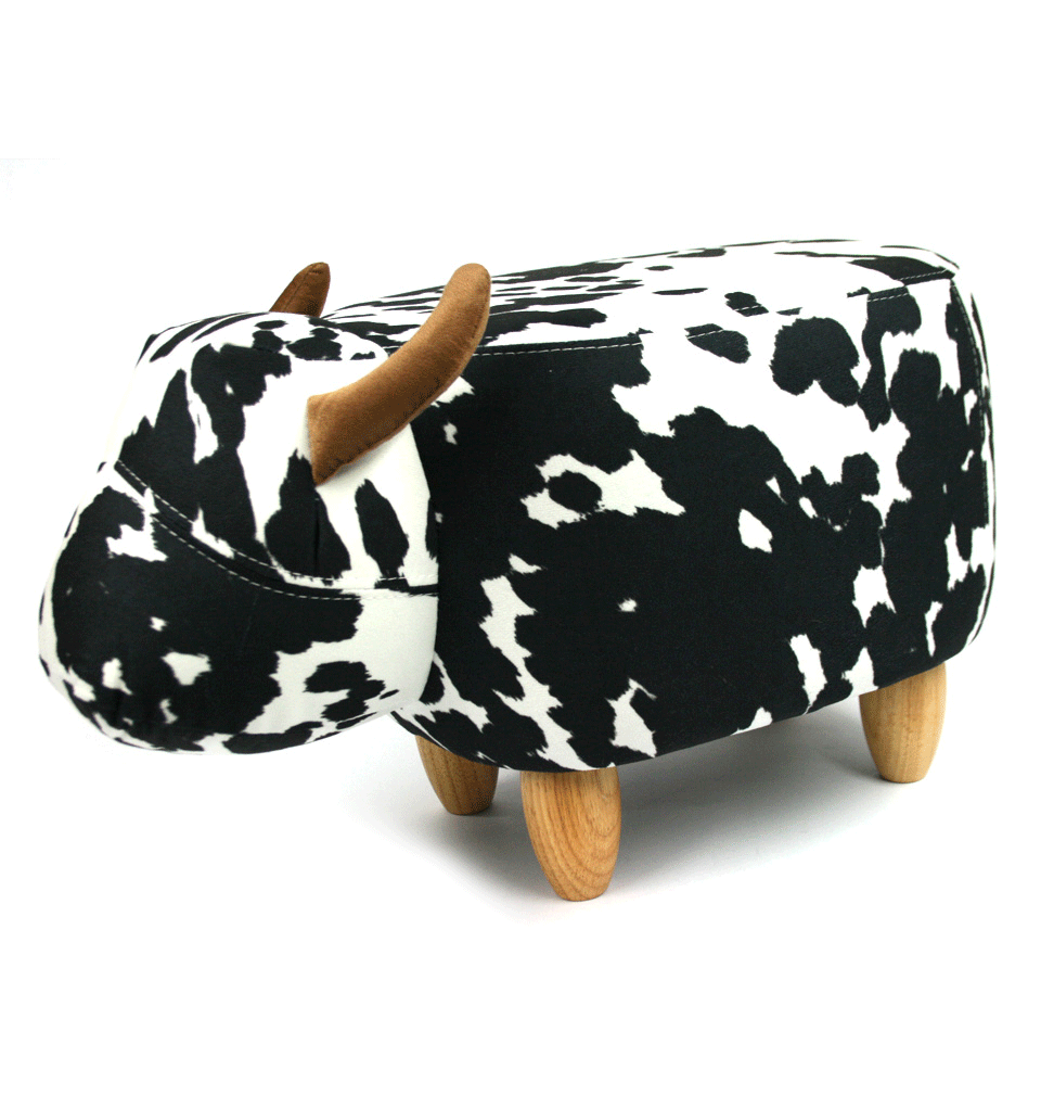 Puff banqueta para apoyar los pies con forma de vaca -Solohombre
