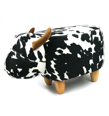 Puff banqueta para apoyar los pies con forma de vaca -Solohombre