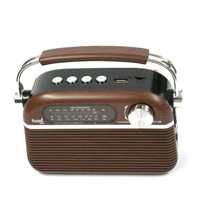 Radio AM/FM con bluethooth a corriente o pila recargable - Solohombre