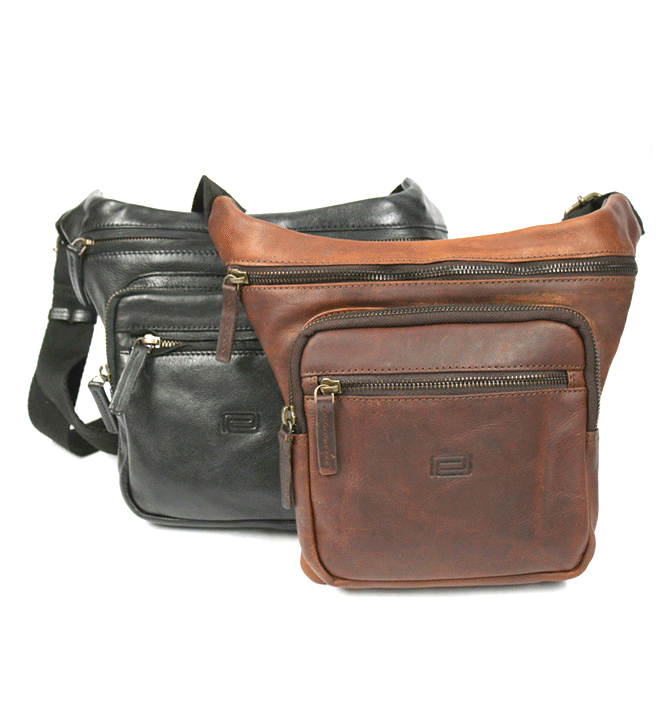 Riñonera de piel bolso de viaje para acoplar en la cintura - Solohombre