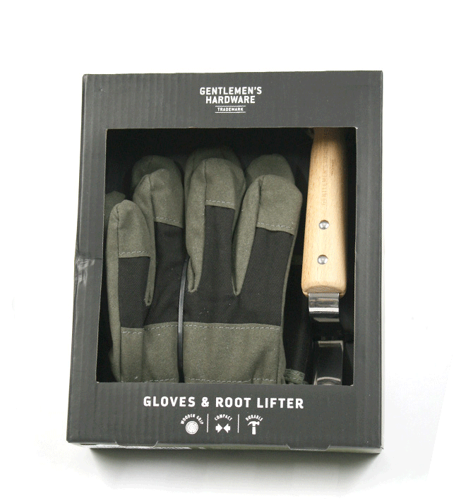 Set de jardin con guantes y elevador de raices - Solohombre