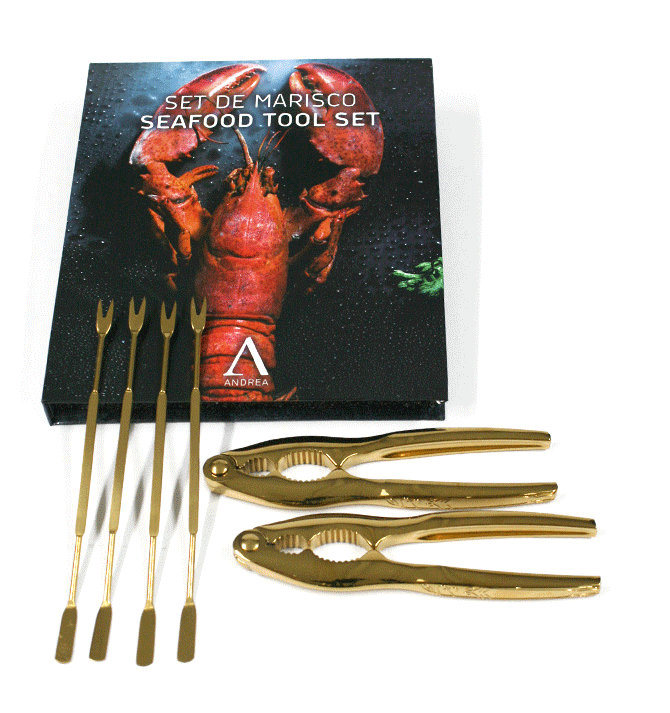 Set para los amantes del marisco en dorado - Solohombre