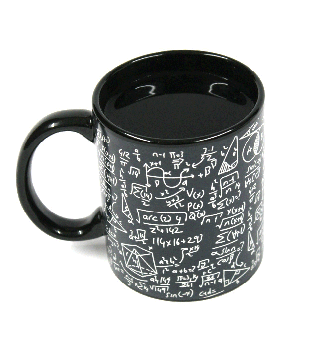 Taza inteligente para los aficionados a las matemáticas