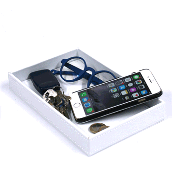 Vacía bolsillos blanco para casas modernas